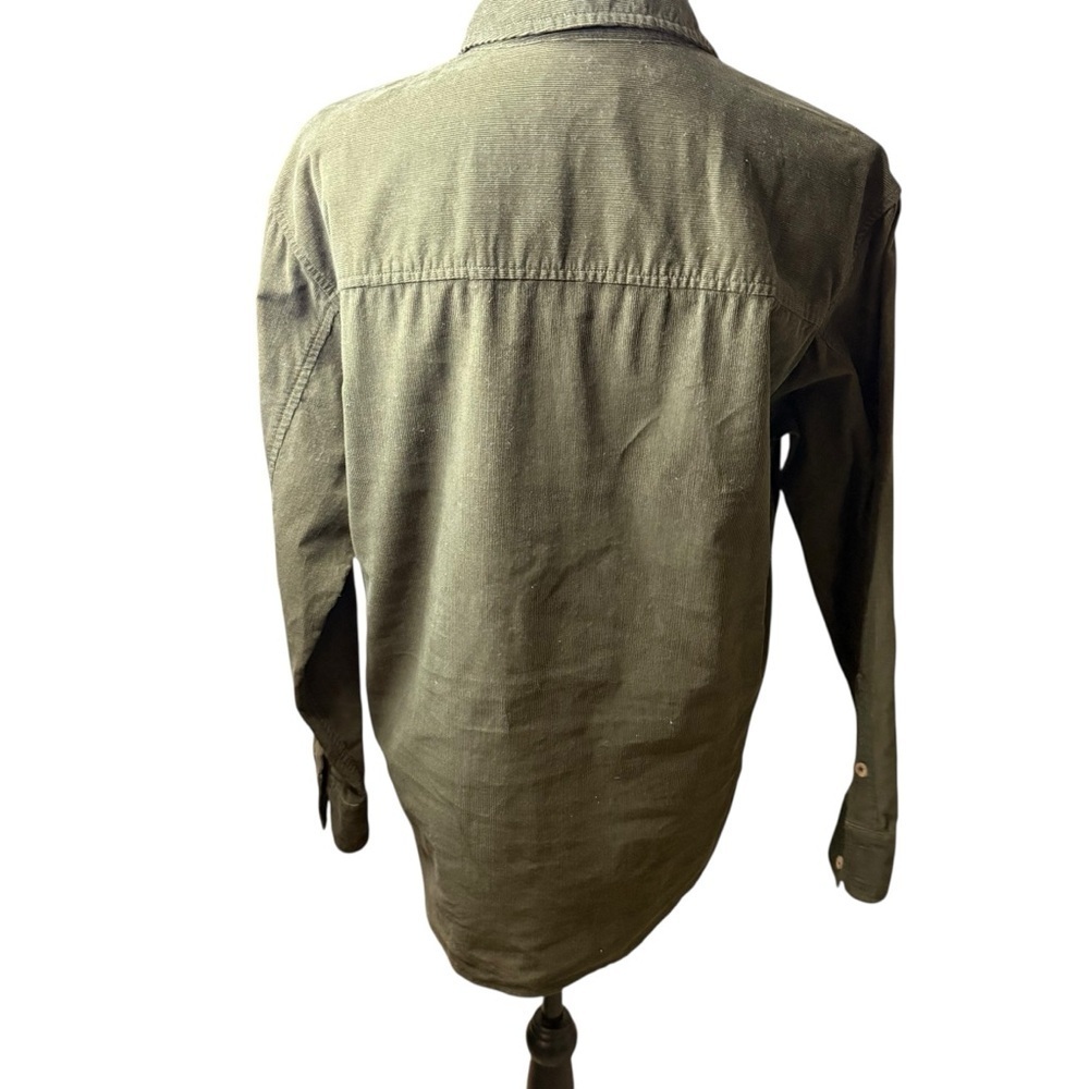 Wilfred Free | Dark Olive Corduroy Boyfriend Shirt | 100% Cotton | Sz XS - Picture 5 of 8